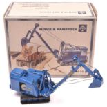 A German Menck & Hambrock Type M90 tracked shovel. A die-cast display model in blue with fixed