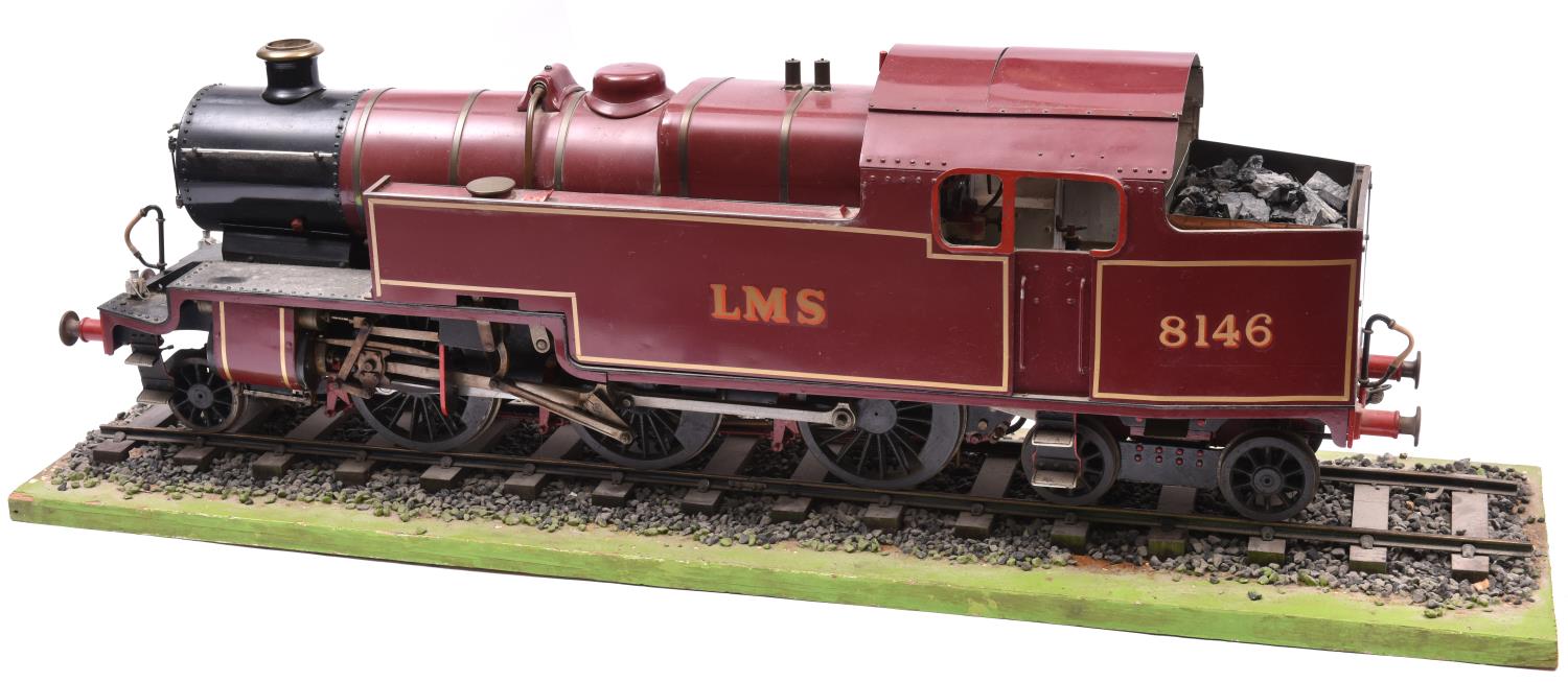 A 3.5 inch gauge Martin Evans 'Jubilee' live steam locomotive. A 2-6-4T locomotive, popular in
