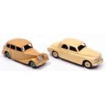 2 Dinky Toys. Rover 75 Saloon 156. An example in cream with deeper cream wheels. Plus a Triumph 1800