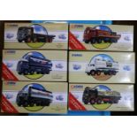 6 Corgi Classics. 3x Foden- Flatbed 'Pickfords' (97956). Flatbed with Barrels & Chains, '