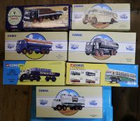 7 Corgi Classics. 3x Foden Regent Tanker, 'Regent' (97970), 'Guinness' (97950) and 'Hovis', (97952).