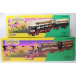 2 Corgi Classics 'The Showmans Range'. ERF Dodgem Truck & Box Trailer Set 'Pat Collins Fair' (