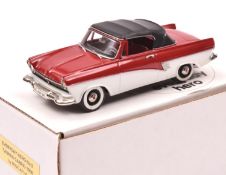 Kenna Models for Minicar 43 'everyday hero' 1958 Ford Taunus Cabrio top up. In red with white