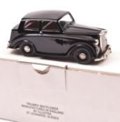Illustra Models white metal model of a 1952 Triumph Mayflower. In black with maroon interior, 'DYO