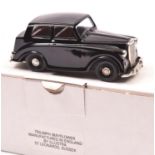 Illustra Models white metal model of a 1952 Triumph Mayflower. In black with maroon interior, 'DYO