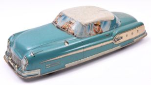 An Impressively Large American 1950's MARX Tinplate non-Friction Powered 2-Door Saloon Car. In