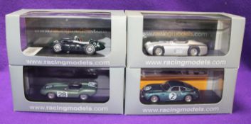 4x RacingModels.com Racing Cars. Connaught Type Italy GP 1953, A. McAlpine, in BRG, RN24. Maserati