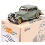 Lansdowne Models LDM.74 1937 Riley 12/4 Continental Touring Sedan. In light green with red