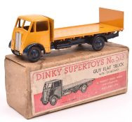 Dinky Supertoys Guy Flat Truck with Tailboard.(513). First series example with bright yellow cab and