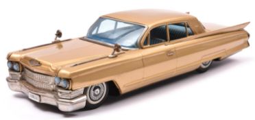 An Impressively Large Japanese Bandai Tinplate Friction Powered 1961-62 Cadillac 4 door Sedan.