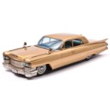 An Impressively Large Japanese Bandai Tinplate Friction Powered 1961-62 Cadillac 4 door Sedan.