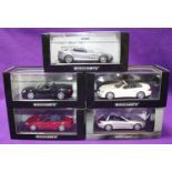 5 1:43 Minichamps Mercedes Benz. 3x SL variations including colours, white, silver and red. SLR