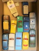 12 repainted Dinky Toys. Holden Special Sedan. VW 1500, 2x Mini Vans, AA and RAC. Ford Capri, Morris