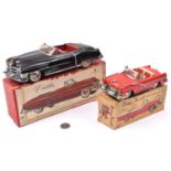 2 Tinplate vehicles. A Japanese ALPS Tinplate Friction Powered 1950 Cadillac Series 62