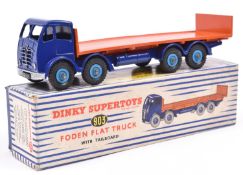 Dinky Supertoys Foden Flat Truck with tailboard (903). An FG second type example with violet blue