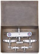 A rare Dinky Toys R.A.F. Aeroplane Set No.61. Comprising 5 aircraft- Singapore Flying Boat, 2x