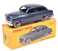 French Dinky Toys Ford Vedette (24x). A harder to find example in dark blue with dark blue wheels