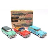 A Rare mid 1950's Bandai/Cragstan Friction Ford Suburban Fleet. This seldom seen set was produced