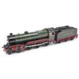 A finescale O gauge kitbuilt model of a Great Central Class 9Q 4-6-0 tender locomotive, 33, in lined