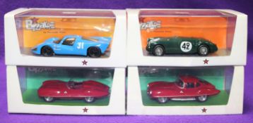 4x Bizarre Racing Cars. MG EX182 LM 1955 in BRG, RN42. Alfa Romeo Disco Volante Coupe 1953 in red.