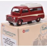 Lansdowne Models LDM.33a 1960 Bedford Dormobile 'Romany-De Luxe'. In 'Light Maroon/White' with