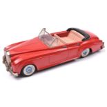 Bandai Tinplate Early 1960's Friction Powered Rolls Royce Silver Cloud 4 Door Open Top Saloon. An