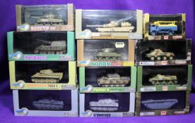 12 Dragon Armor and Hobbymaster Tanks and other Military Vehicles. Dragon Armor- M4A 3E8 (76) W HVSS