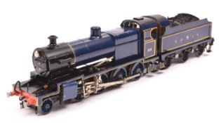 A finescale O gauge kitbuilt model of a Somerset & Dorset Joint Railway Class 7F 2-8-0 tender