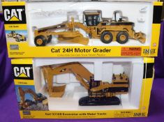 2 1:50 scale Norscot CAT Models. 5110B Excavator with metal tracks. Plus a 24H Motor Grader. Both