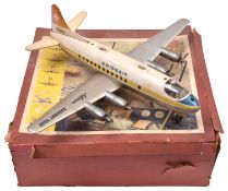 An Impressively large Schuco 'Radiant-5600' tinplate battery powered model of a 1950's Swissair