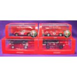 4x M4/Minichamps Alfa Romeo Racing Cars. 2x M4 - 33.2 Stradale, RN158, Freiburg 1967, A.