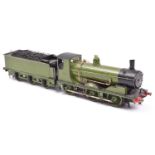 A finescale O gauge kitbuilt model of an LSWR Class 700 0-6-0 Drummond tender locomotive, 687, in