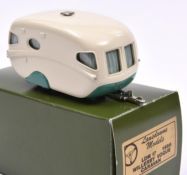 Lansdowne Models LDM17 1956 Willerby Vogue Caravan. In cream with sea green wheel spats lower