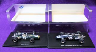 2 Spark 1:43 Racing Cars. Brabham BT20 Winner Monaco Grand Prix 1967, RN9, in B.R.G. with yellow