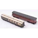 2x O gauge kit built/scratch built Pullman Cars. A clerestory Brake Third 12-wheel car in