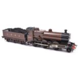 A finescale O gauge kitbuilt model of an LBSCR K Class 2-6-0 tender locomotive, 337, in lined