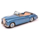 Bandai Tinplate Early 1960's Friction Powered Rolls Royce Silver Cloud 4 Door Open Top Saloon. An