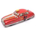 An American 1950's MARX Tinplate Clockwork Fire Chief Car-'with electric signal flasher, siren and