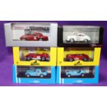 5 1:43 Racing Cars. 2x Art Model Ferrari- 1950 166 MM, RN656. 1956 500 TRC MM, RN458, both in