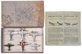 A rare Dinky Toys Aeroplane Set No.64. Comprising 6 aircraft- D.H. Comet Aeroplane (60g) in