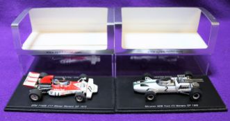 2 Spark 1:43 Racing Cars. BRM P160B, winner Monaco Grand Prix 1972, RN17 in red/white Marlboro