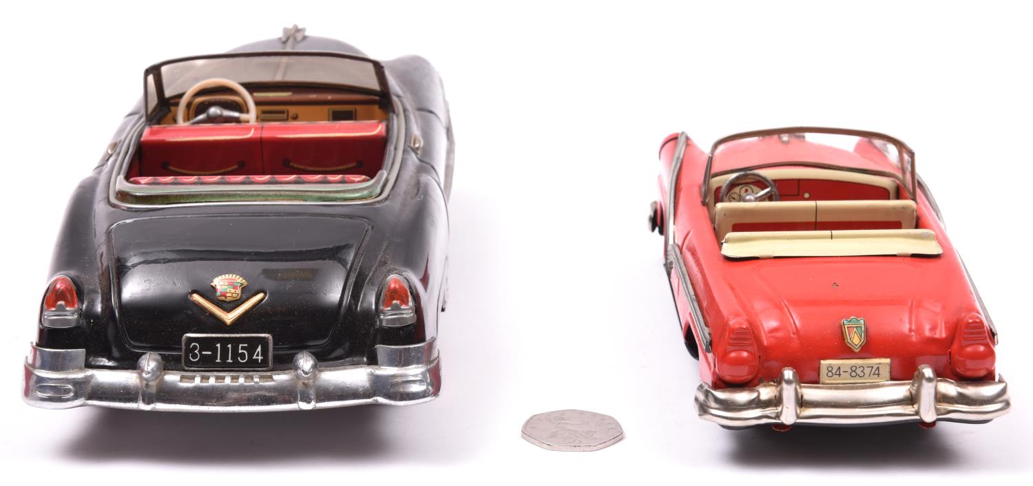 2 Tinplate vehicles. A Japanese ALPS Tinplate Friction Powered 1950 Cadillac Series 62 - Image 4 of 4