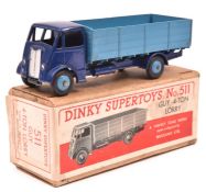 Dinky Supertoys Guy 4-Ton Lorry (511). First series example in dark blue with mid blue rear body and