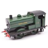 A coarse scale O gauge Leeds Model Co. model of a Southern 0-4-0ST locomotive, 12, in unlined