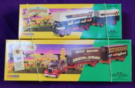 2 Corgi Classics 'The Showmans Range'. ERF Dodgem Truck & Box Trailer Set 'Pat Collins Fair' (