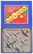 A rare French Dinky Toys Aeroplane Gift Set, 'Avions' No.61. Comprising 6 aircraft- Dewoitine D-