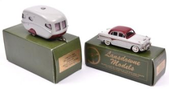 2 Lansdowne Models. An LDM.12x 1958 Austin A105 Westminster and a LDM.17x Willerby Vogue Caravan.