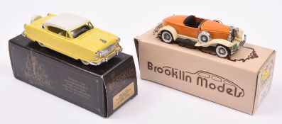 2 Brooklin Models. BRK.12 1931Hudson Greater 8. In orange with cream mudguards, black seats,