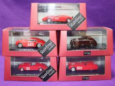 5 Starline Models Italian Racing Cars. Fiat 508CS Balilla Mille Miglia 1935, RN35 in maroon.