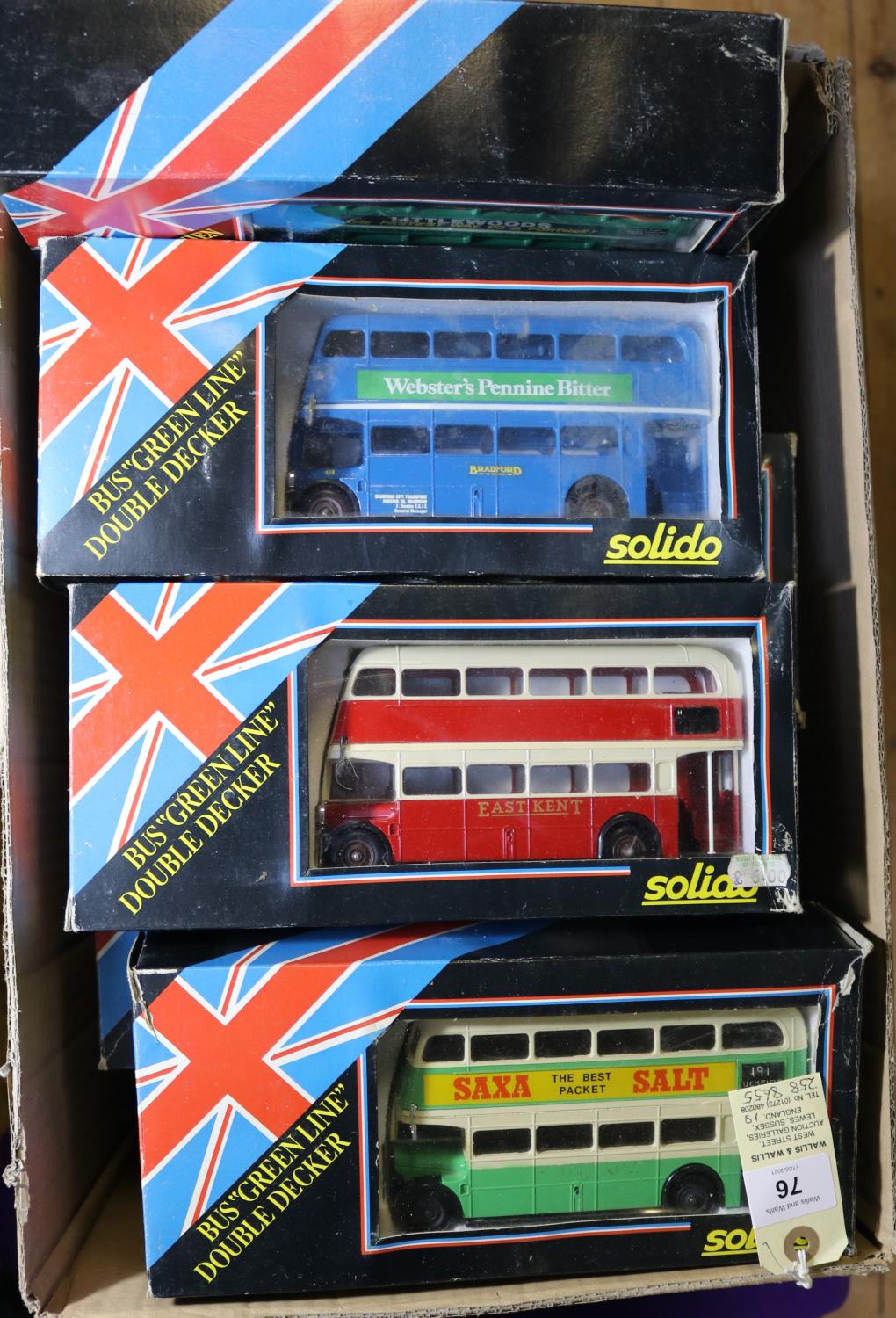 18 Solido London/Greenline Double Decker Buses. 9 genuine issues -5x London Country in dark green